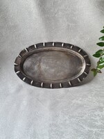 Antik ovális ezüstözött alpakka tálca