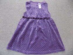 M&Co pöttyös bársonyruha 1-2 évesre