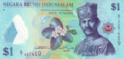Brunei 1 Ringgit / Dollar 2011 POLYMER UNC