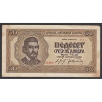 Szerbia,50 dinara 1942 aUNC-