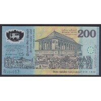 Ceylon-Sri Lanka,200 rupees 1998 UNC