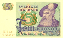 Svédország 5 Korona 1979 UNC