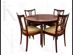Elegáns mahagóni étkezőgarnitúra