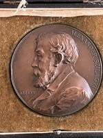Anton Scharff 1897. K.B: ALEXANDER SZILÁGYI bronz kétoldalas vert emlékérem (N0011)