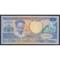 Suriname,5 gulden 1986 UNC