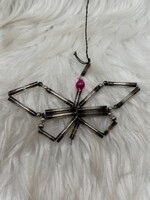 Retro  régi üveg karácsonyfadísz,gablonz stílusú lepke