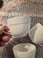 3 db festetlen fehér herendi kávéscsésze