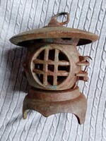 Japán öntöttvas antik lámpa