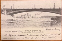 Budapest Margit-híd - képeslap 1904