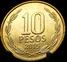 Chile 10 peso, 2015 Verdejel: So - Santiago, Chile D11C4