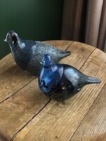 Régi Finn Studio Lasi egyedi iparművészeti üveg madarak, 2db