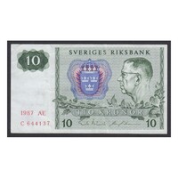 Svédország,10 kronor 1987 F