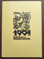 Képeslap, Ex Libris "üdvözlő lapok", 9 db