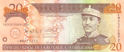 Dominikai Köztársaság 20 Peso Oro 2004 UNC