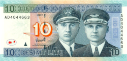 Litvánia 10 litas 2007 UNC