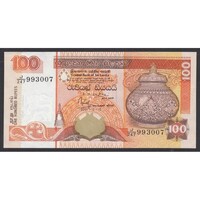 Ceylon-Sri Lanka,100 rupees 2001 UNC