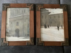 Schönberger jelzéssel , pasztell kép párban .