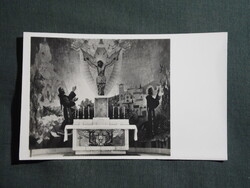 Képeslap,Sikonda,Kápolna szentélye,Pécsi Pilch Dezső falfestmény,Sárai Bp. kiadás,1940-