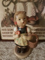 RITKA -Hummel - " Girl  with  Basket " figura 13- 14 cm magas- 1935-1949 - jelzett- !