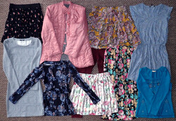 10 db márkás női ruhacsomag felső ruha szoknya nadrág kabát dzseki Next Orsay H&M Euphoria Reserved