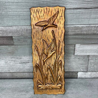 Bronzzal futtatott alumínium vízparti madaras fali kép dísz