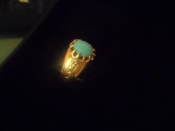 Antik arany gyűrű / türkiz