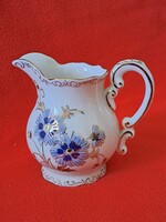 Hibátlan Zsolnay búzavirág mintás tejszínes / tejkiöntő mokkás / kávés készlethez