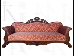 Felújított viktoriánus antik kanapé