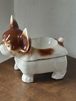 Kerámia buldog gyűrű tartó doboz