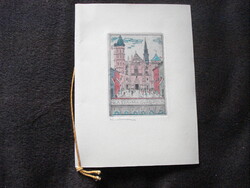 Romhányi Anna Kassai dóm színes rézkarc Magyar a Magyarért diplomácia