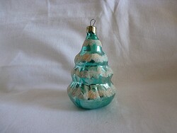 RÉGI ÜVEG KARÁCSONYFADÍSZ - HAVAS FENYŐFA!