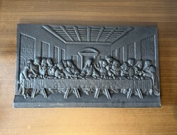 Öntöttvas dombormű - Az utolsó vacsora 60x34 cm 15 kg!!!