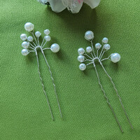 ESKÜVŐ HAD03 - Menyasszonyi fehér gyöngyös hajtű, hajdísz