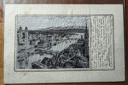 Képeslap, Sváj Zürich 1914, Selyem „Seidengewebe”
