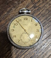 LANCO 15 Köves Svájci Ezüst Zsebóra - 800-as Tokkal - Tisztítást és Új Üveget Igénylő darab