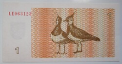 Litvánia 1 talonas 1992 UNC