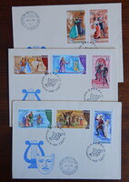 FDC szett 1967. Operák bélyegsor 3 borítékon