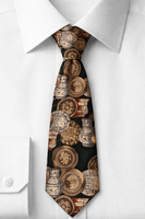 „Prémium vintage selyem nyakkendő – antik motívumos különlegesség”
