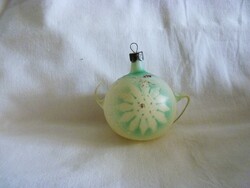 RÉGI ÜVEG KARÁCSONYFADÍSZ - TEÁSKANNA!