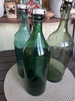 Antik nagy csatos üvegek 3db