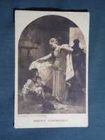 Képeslap,Liezen-Mayer Sándor festménye,Szent Erzsébet,1927-