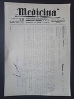 Medicina” gyógyszeráru-nagykereskedés fejléces levél, Budapest, 1941