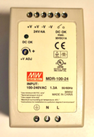 Új! Mean well MDR-100-24 típusú, DIN sínre szerelhető ipari tápegység