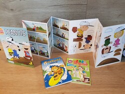 Garfield képregény könyv Snoopy peanuts papír figurákkal 3db