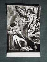 Képeslap,Budapest,Szépművészeti múzeum,El Greco,Angyali üdvözlet,1960-