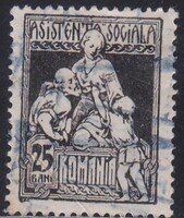 1921 Románia 25 bani Régi Adomány Bélyeg