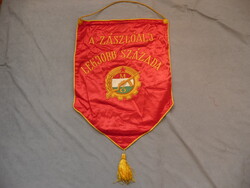 Retro zászló hímzett szocreál zászló Kádár kor munkásőr csapatzászló zászlóalj legjobb százada