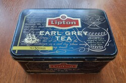 Régi Lipton fémdoboz pléh tároló doboz
