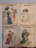Divat Salon/ Divat Szalon szecessziós divat folyóirat, színes, különlegesen dús képanyaggal, RITKASÁ