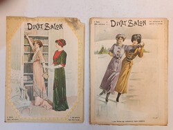 Divat Salon/ Divat Szalon szecessziós divat folyóirat, színes, különlegesen dús képanyaggal, RITKASÁ